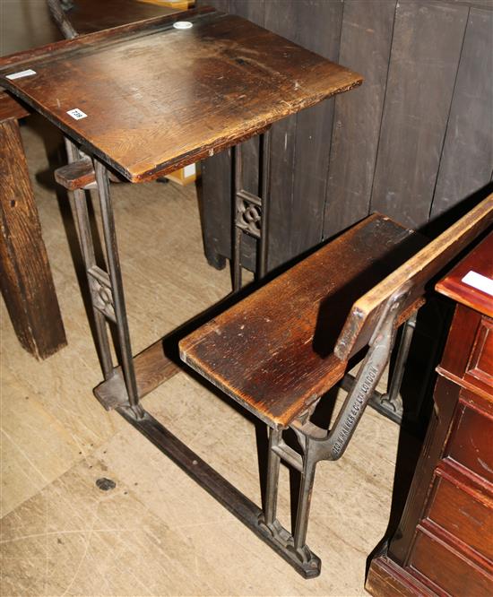Victorian Gothic childs school desk (Harrow School)